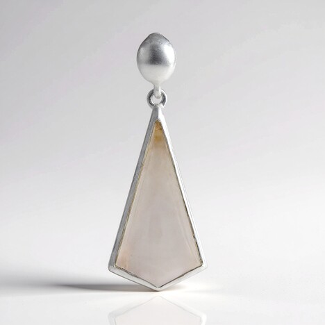 Ciondolo in argento con Quarzo Rosa