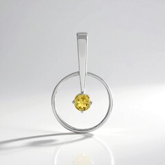 Ciondolo in argento con Berillo Giallo