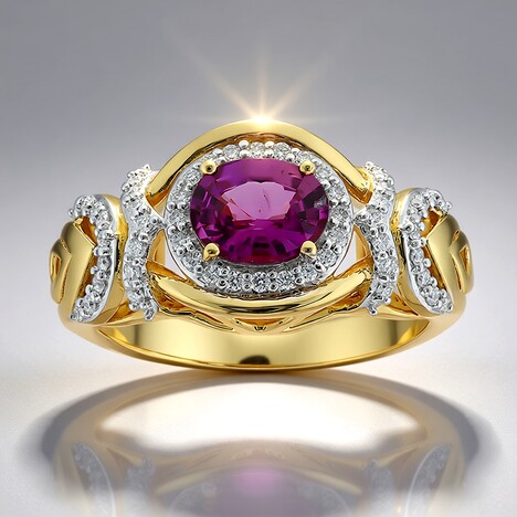 Anello in oro con Zaffiro Rosa (Rifkind 1894 Collection)