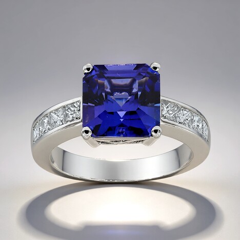Anello in oro con Tanzanite AAA (CIRARI)