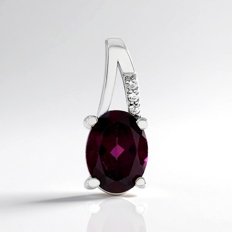 Ciondolo in argento con Rodolite