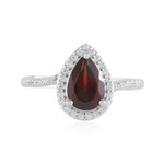 Anello in argento con Granato Mozambico