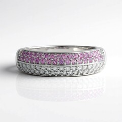 Anello in argento con Zaffiro Rosa
