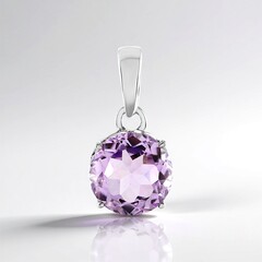 Ciondolo in argento con Ametista Rose de France