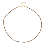 Zilveren halsketting met Fancy diamanten