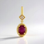 Ciondolo in argento con Rubino Bemainty