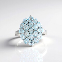 Anello in argento con Topazio Blu Cielo