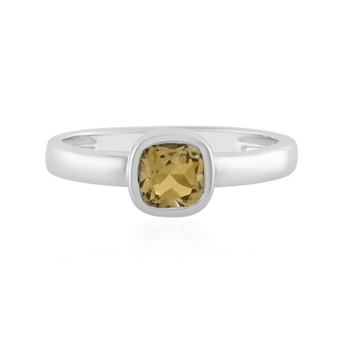 Zilveren ring met een citrien (MONOSONO COLLECTION)