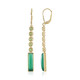 Green Chalcedony Silver Earrings (KM by Juwelo)