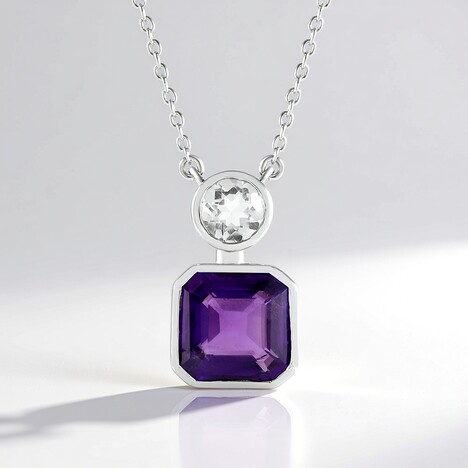 Collana in argento con Ametista Zambiana (de Melo)