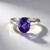 Anello in argento con Ametista Siberiana