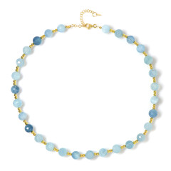 Collar en plata con Aguamarina de Brasil