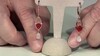 Pendientes en plata con Piedra de luna melocotón (KM by Juwelo)