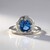 Bague en argent et Fluorite à couleur changeante