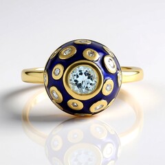Anello in argento con Acquamarina Brasiliana (de Melo Essence)