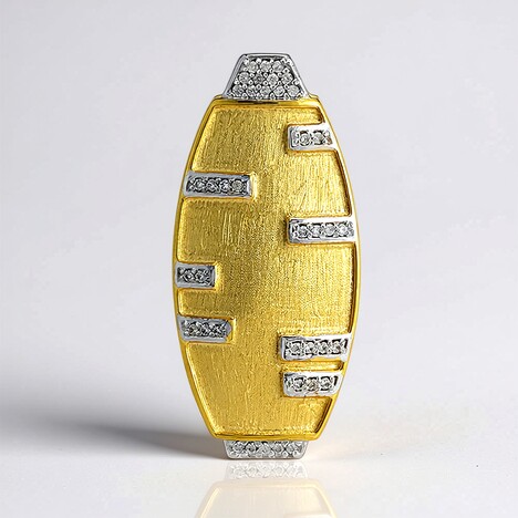 Ciondolo placcato in oro con Zircone (MONOSONO COLLECTION)
