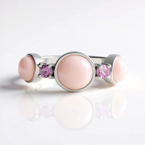 Anello in argento con Opale Rosa (KM by Juwelo)