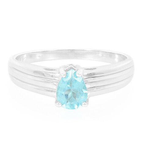 Anillo en plata con Apatita azul