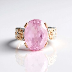 Anello in argento con Kunzite Brasiliana (Gems en Vogue)