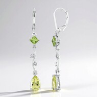 Ouro Verde Quartz Silver Earrings