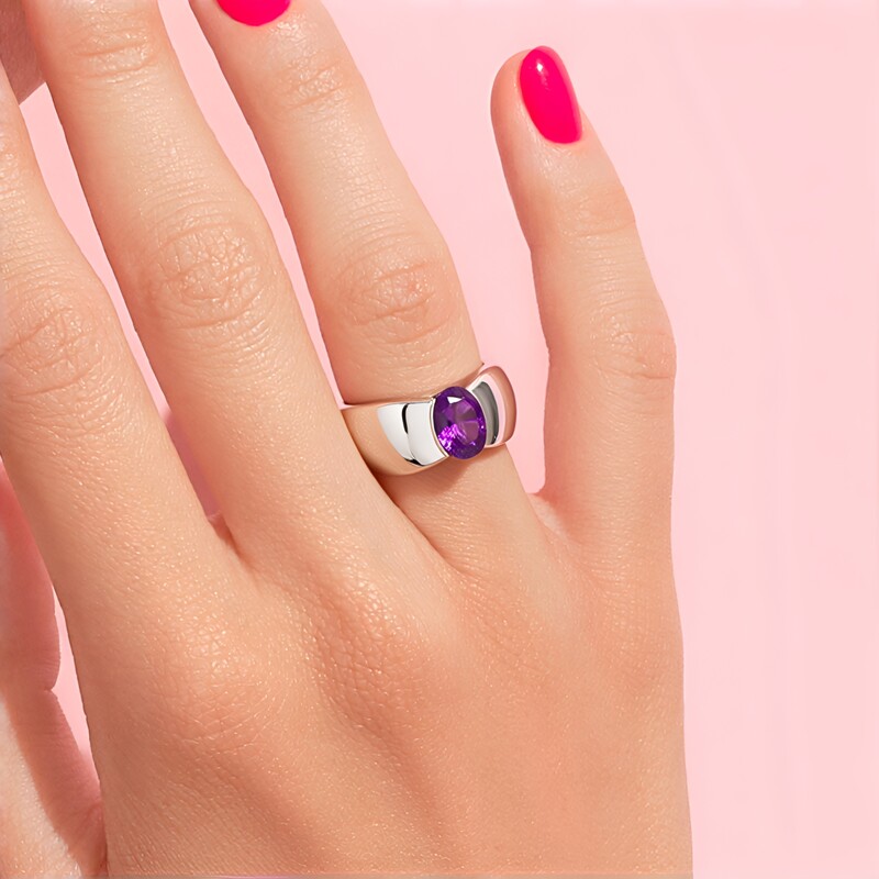 Bague en argent et Quartz azur