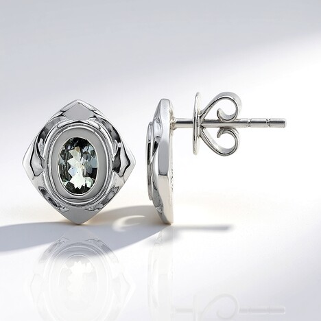 Orecchini in argento con Tanzanite (non riscaldata) (Pallanova)