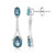 Pendientes en plata con Topacio azul de Londres (Pallanova)