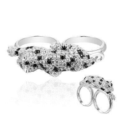 Bague en argent et Spinelle noir (Dallas Prince Designs)