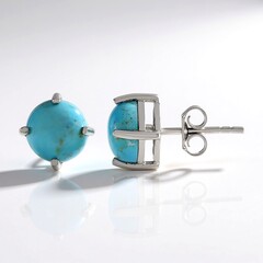 Orecchini in argento con Turchese Blu Mohave (Faszination Türkis)