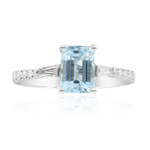 Bague en or et Aigue-Marine du Brésil AAA (CIRARI)