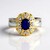 Anello in argento con Spinello Cobalto (Gems en Vogue)