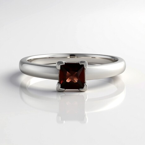 Bague en argent et Zircon rose