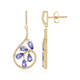 Boucles d'oreilles en argent et Tanzanite