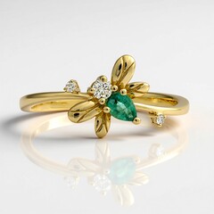 Anello in oro con Smeraldo Zambia AAA (CIRARI)