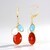 Boucles d'oreilles en argent et Cornaline (KM by Juwelo)