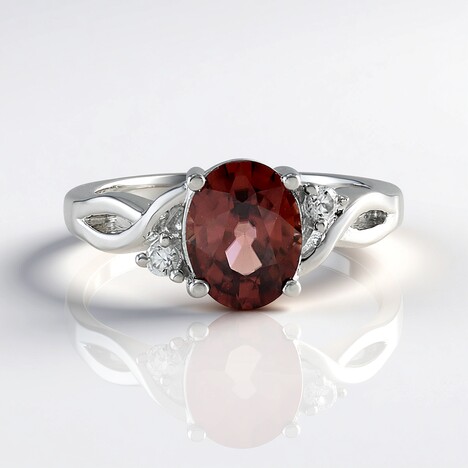 Anello in argento con Zircone Rosa