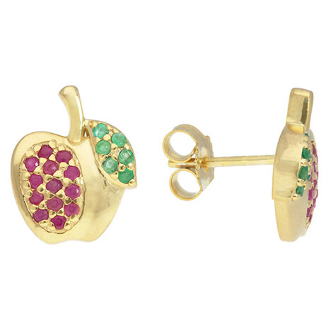 Edelstein-Silberohrringe