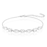 Brazalete en plata con Topacio blanco