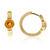 Mandarin-Granat-Goldohrringe (CUSTODANA)