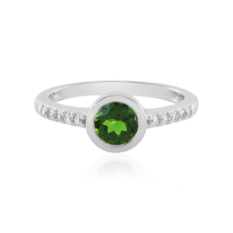 Anello in argento con Diopside Russo