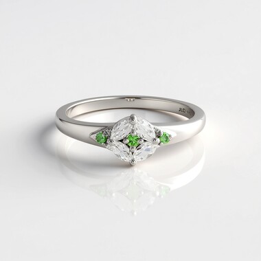 Zilveren ring met zirkonen