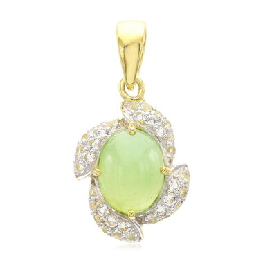 Colgante en plata con Crisoprasa imperial