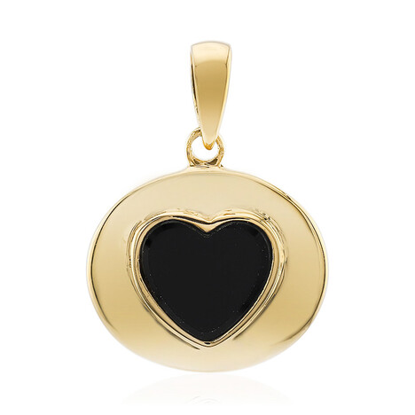 Schwarzer Onyx-Silberanhänger