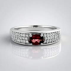 Anello in argento con Zircone Rosa