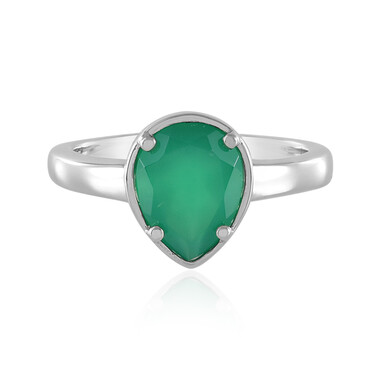 Grüner Onyx-Silberring