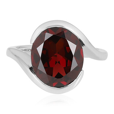 Anello in argento con Granato Mozambico