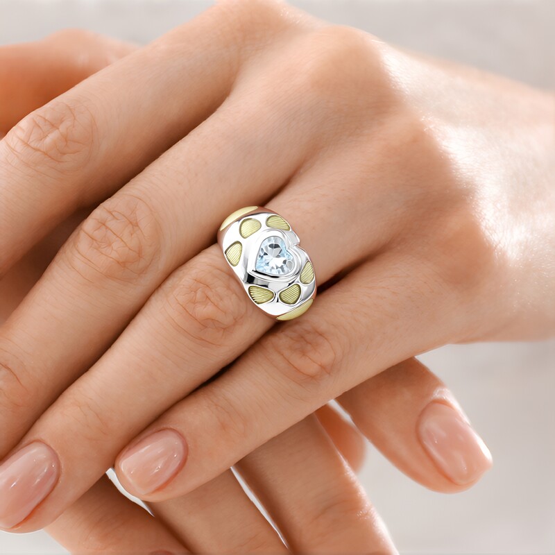 Sky Blue Topaz Silver Ring (Adela Silber)