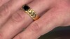 Zilveren ring met een zwarte spinel