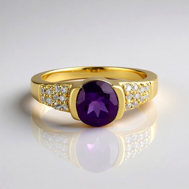 Uruguayan Amethyst Silver Ring