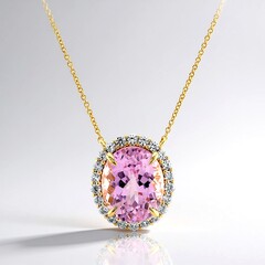 Collana in argento con Kunzite